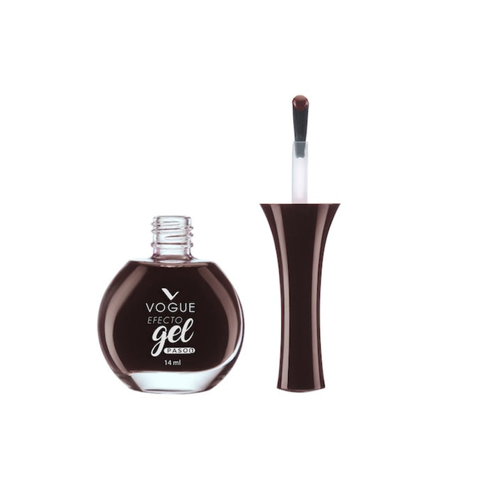 Esmaltes Vogue Efecto Gel Cacao 14ml (Café oscuro)