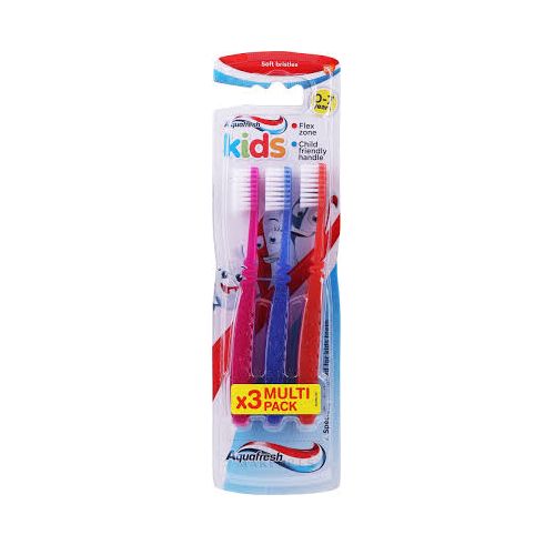 Cepillo dental Aquafresh niños Pack de 3 (0-7 años)