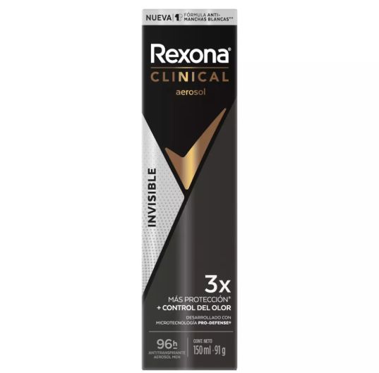 Desodorante spray Rexona Clinical Men invisible 150ml