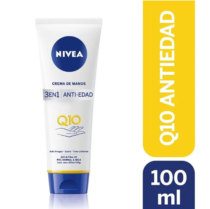 Crema de manos Nivea Q10 3en1 Anti edad 100ml