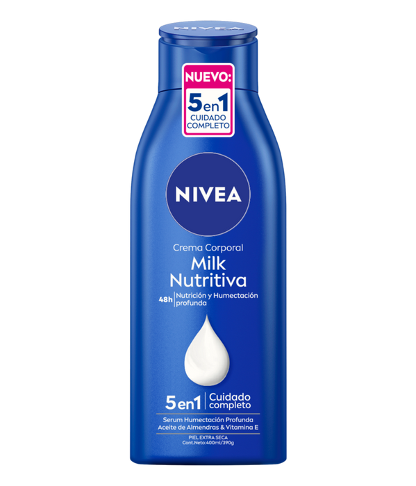 Crema corporal Nivea Milk Nutritiva 400ml