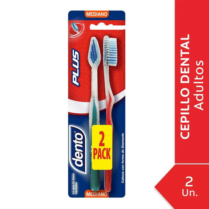 Cepillo dental Colgate Dento Mediano x 2