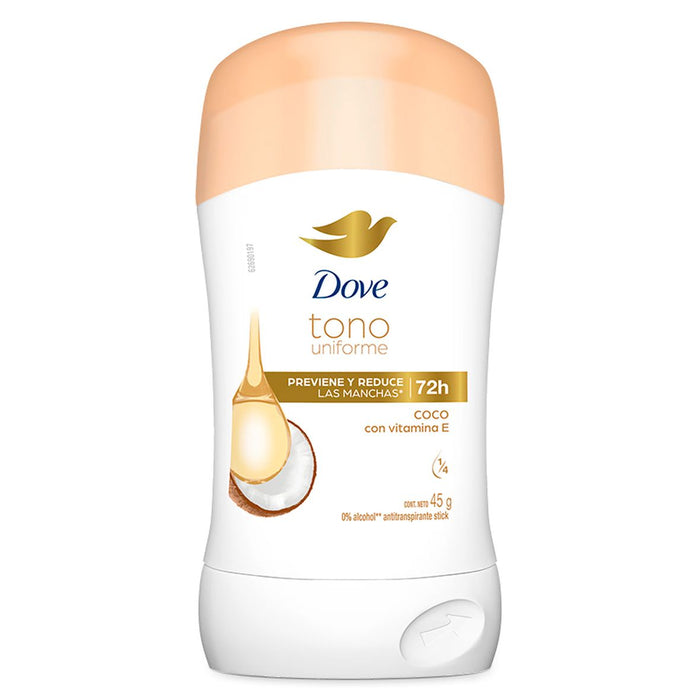 Desodorante Dove Barra Tono Uniforme Coco 45g