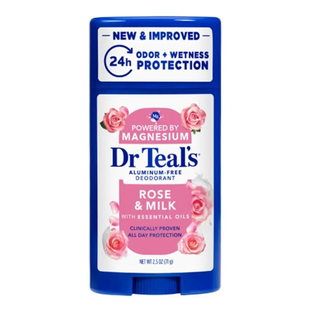 Dr Teals Desodorante sin aluminio 71g Rose & Milk