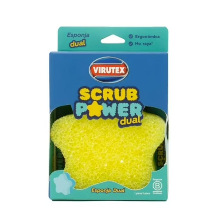 Esponja Dual Scrub Power Virutex