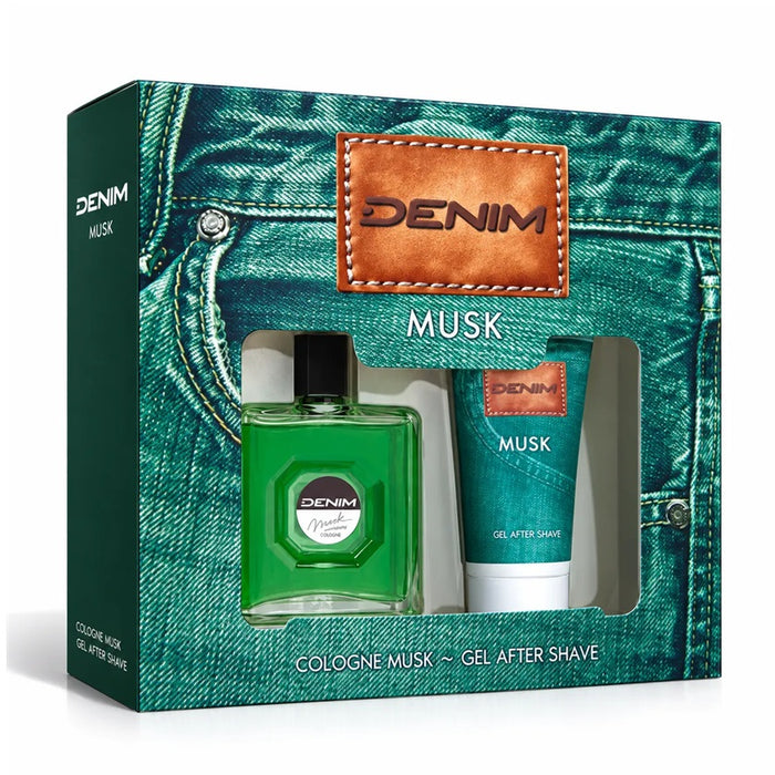 Estuche Denim colonia Musk 75ml + Gel after shave 75ml