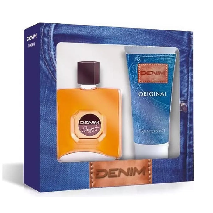 Estuche Denim colonia Original 75ml + Gel after shave