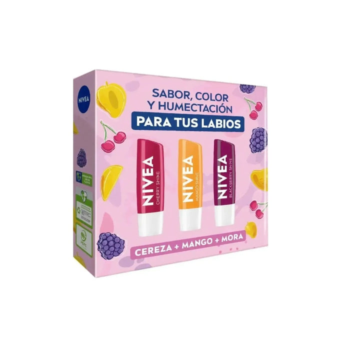 Estuche Nivea Pack 3 Protectores labiales 2026