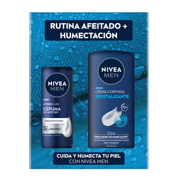 Estuche Nivea Men espuma de afeitar 200ml + crema corporal 500ml