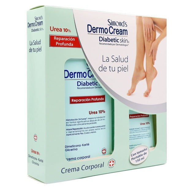 Estuche Simonds Dermocream Crema Diabetic Skin 400ml + 150ml