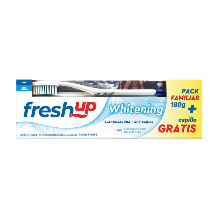 Pack Familiar Fresh Up Whitening Pasta Dental 180grs + cepillo dental