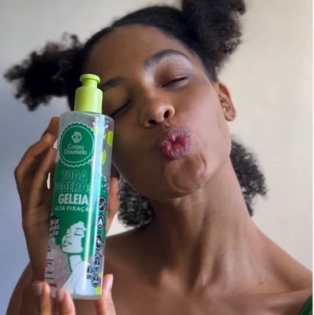 Gel Toda Poderosa Alta Fijacion Frasco 300 Gr Corpo Dourado