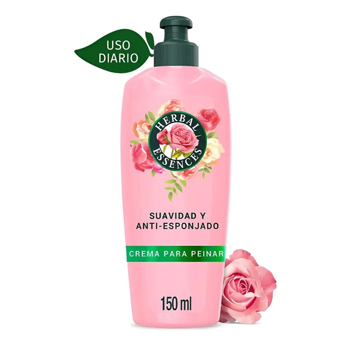 Crema de Peinar Herbal Essences Suavidad y Anti esponjado 150ml