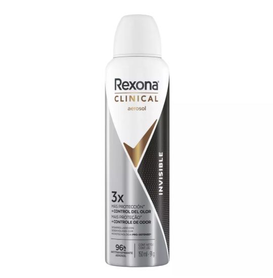 Desodorante spray Rexona Clinical Woman invisible 150ml