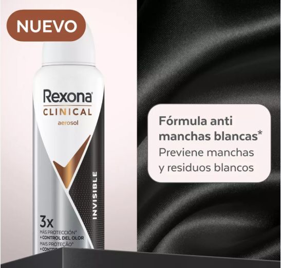Desodorante spray Rexona Clinical Woman invisible 150ml