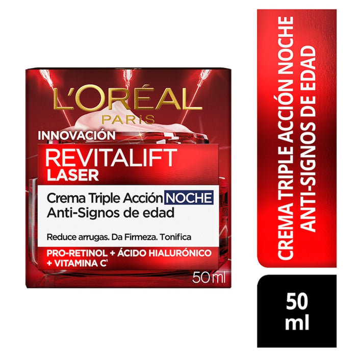 Crema facial LASER Loreal Revitalift Noche FPS25 50ml