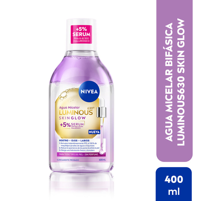 Agua Micelar Nivea Luminous 630 Skin Glow 400ml