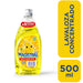 Lavalozas Magistral Limón 500ml — botella frontal junto a etiqueta lavaloza concentrado