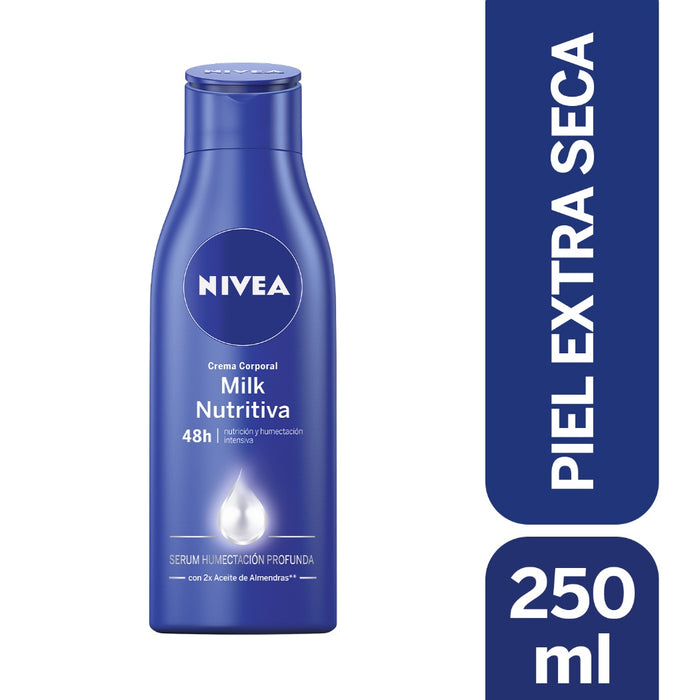 Crema corporal Nivea Milk Nutritiva 250ml