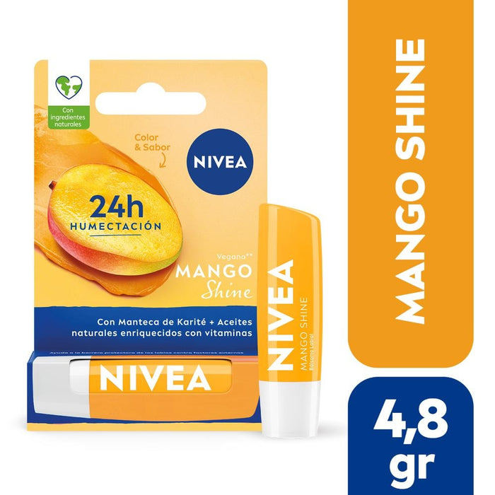 Bálsamo Labial Nivea Mango Shine Hidratación Intensa 4,8g