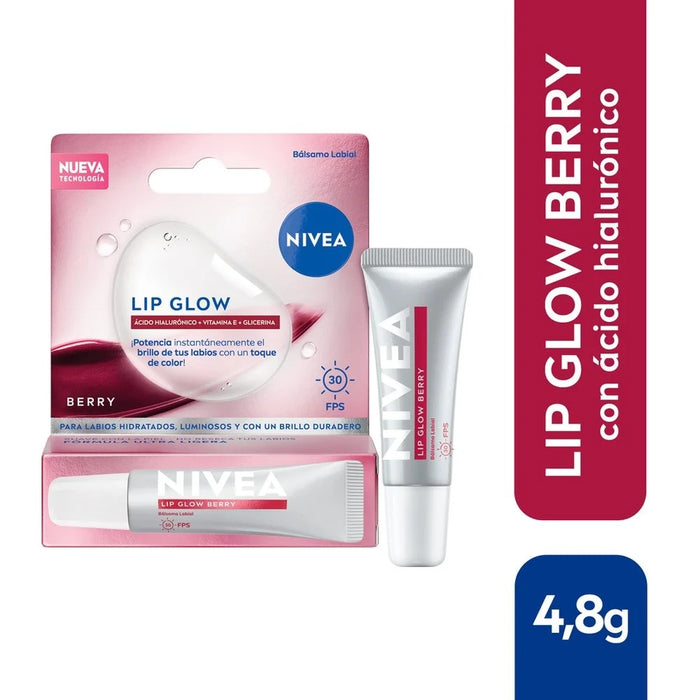 Balsamo labial Lip Glow Nivea Berry FPS30