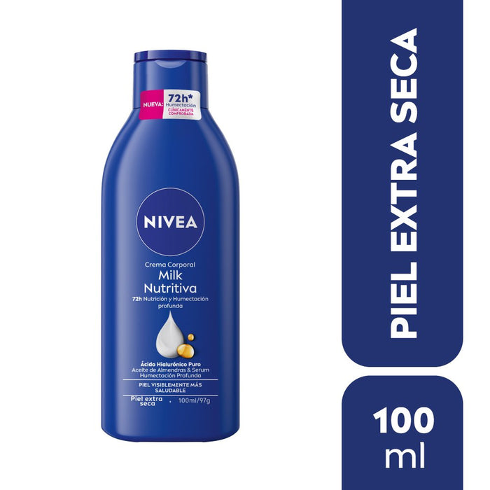 Mini Crema corporal Nivea Milk Nutritiva 100ml