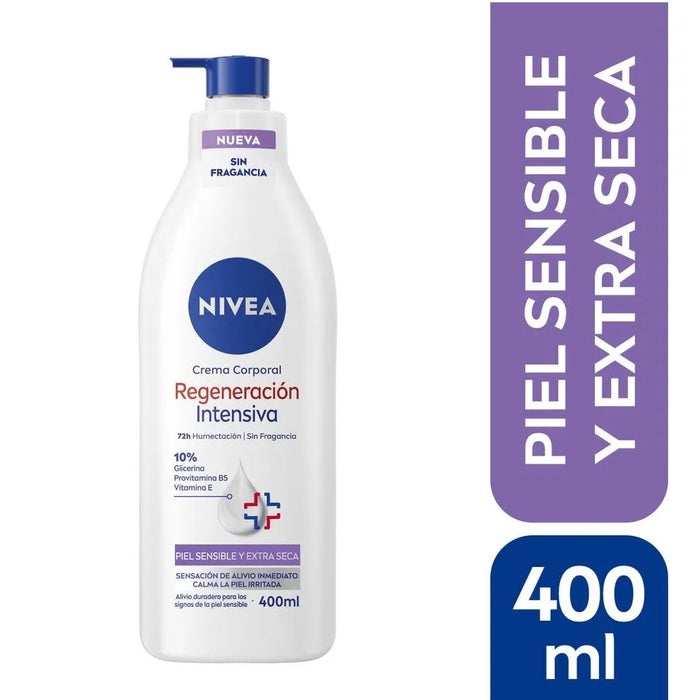 Crema corporal Nivea Regeneracion Piel sensible y extra seca 400ml