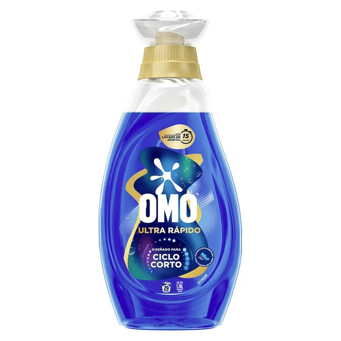 Detergente Liquido Omo Lavado Rapido Azul 1.8L