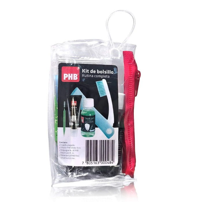 Kit de bolsillo PHB cepillo + mini pasta + enjuague Rutina completa