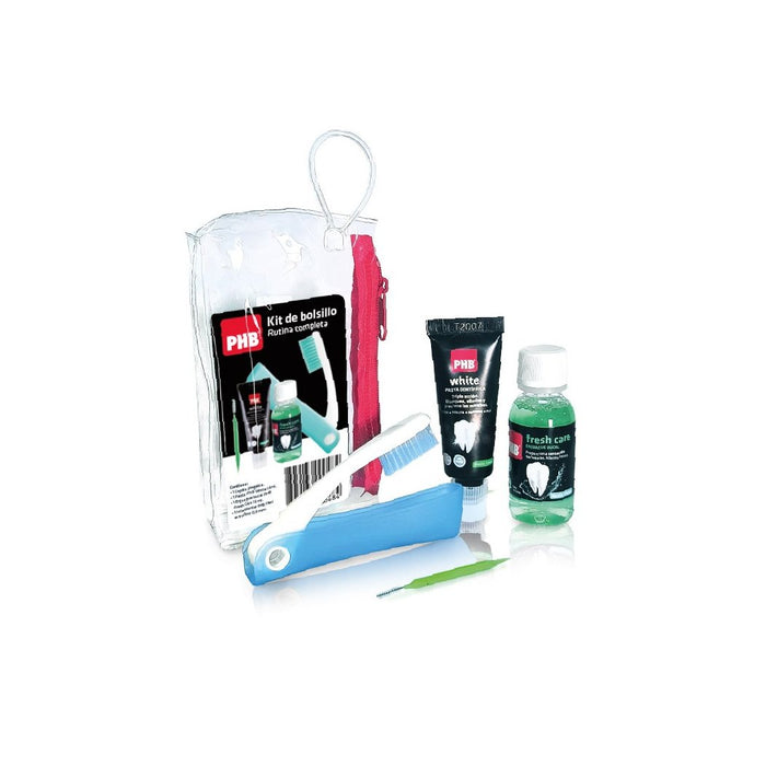 Kit de bolsillo PHB cepillo + mini pasta + enjuague Rutina completa