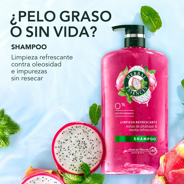 Shampoo Herbal Essences Pitahaya y menta 865ml