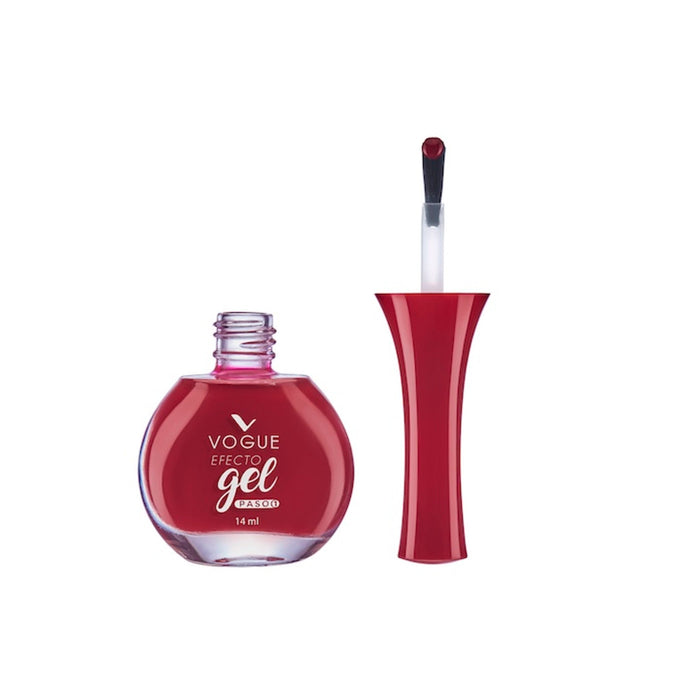 Esmaltes Vogue Efecto Gel Placer 14ml (Rojo)