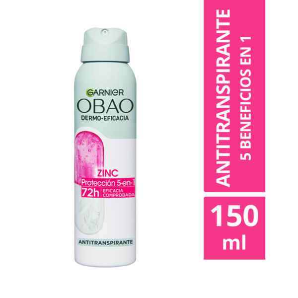 Desodorante Spray Obao Mujer Zinc Protec 5en1 150ML