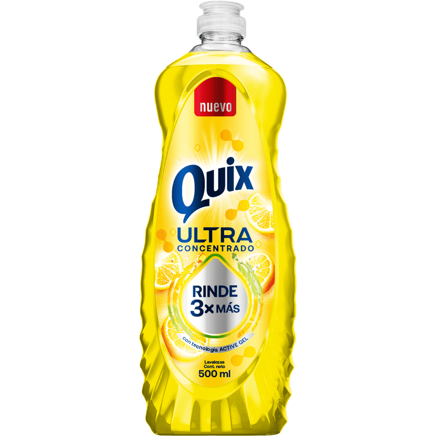 Lavalozas Quix Ultra Concentrado Amarillo 500ml — Perfumería La Mundial