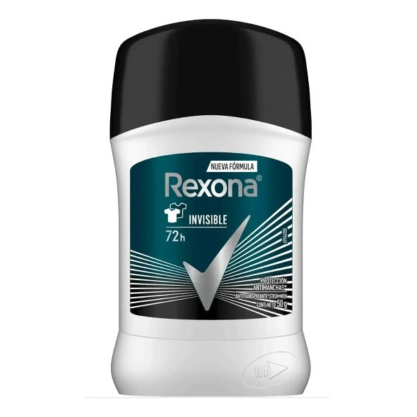 Desodorante Barra Rexona Hombre Invisible 50g