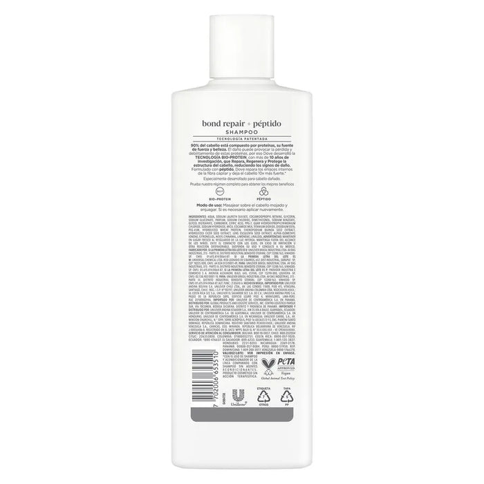 Shampoo Dove Bond Intense Repair + peptidos 350ml