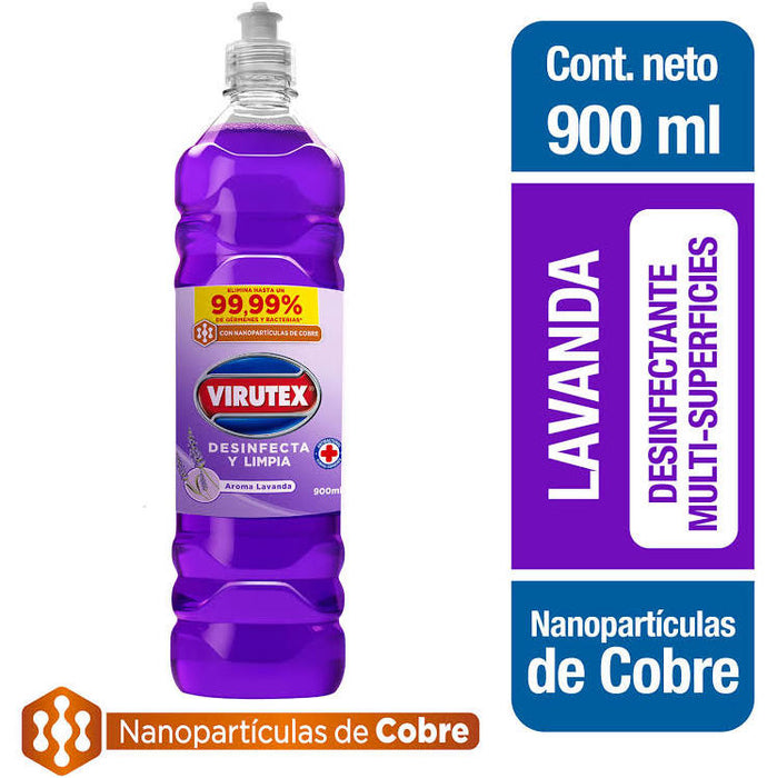 Pack x3 Limpiador Desinfectante Virutex Lavanda 900ml