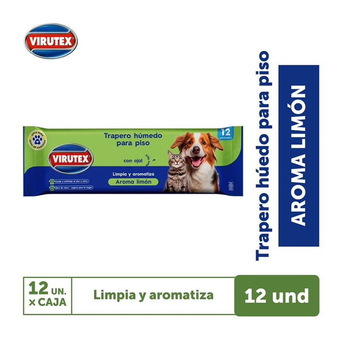 Trapero Humedo Pets Virutex x 12 unds