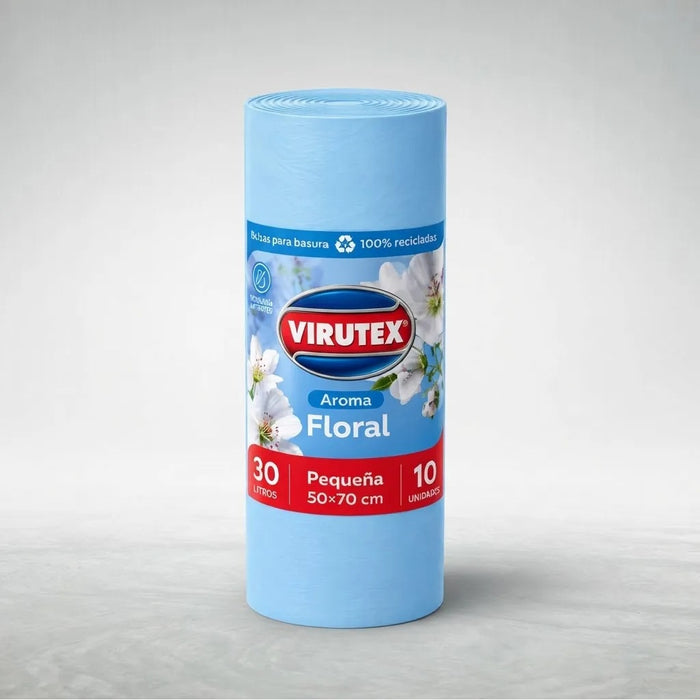 Bolsa de Basura Virutex 100% reciclada 50x70 Aroma Floral 10unid