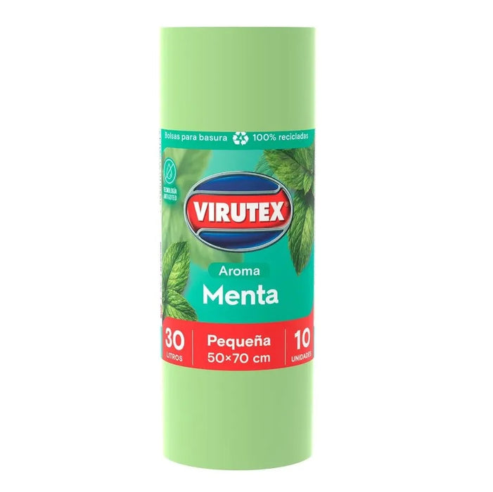 Bolsa de Basura Virutex 100% reciclada 50x70 Aroma Menta 10unid