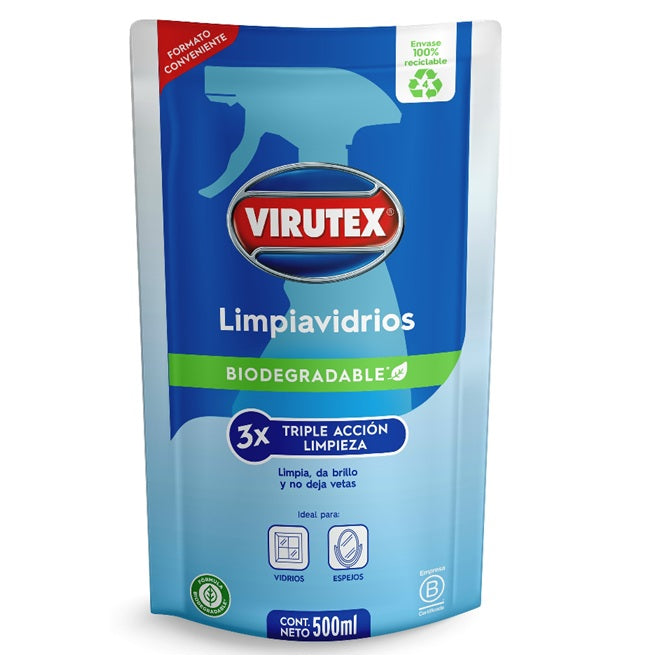 Doypack Virutex Limpia Vidrios 500ml
