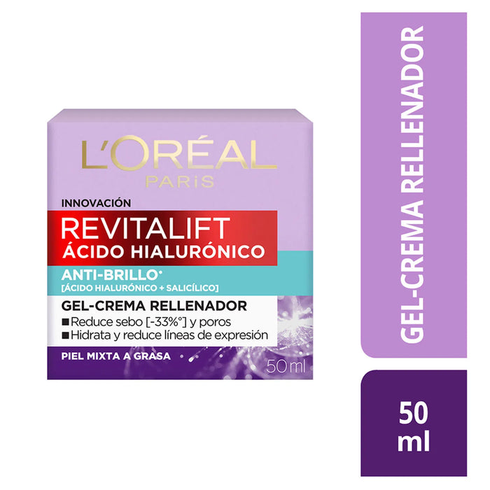Crema Gel oil Control Revitalift con ácido hialurónico 50ml
