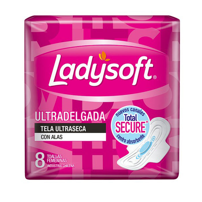 Toalla higiénica Ladysoft Ultradelgada malla 8 unds.
