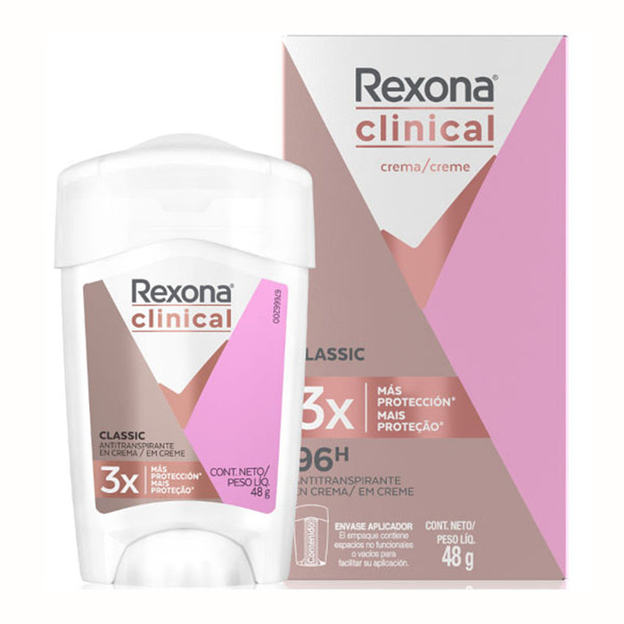 Pack x 3 Desodorante barra Rexona Clinical Women Classic 48gr
