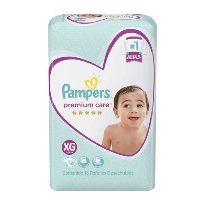 Pañales Pampers Premium Care XG 16 unds