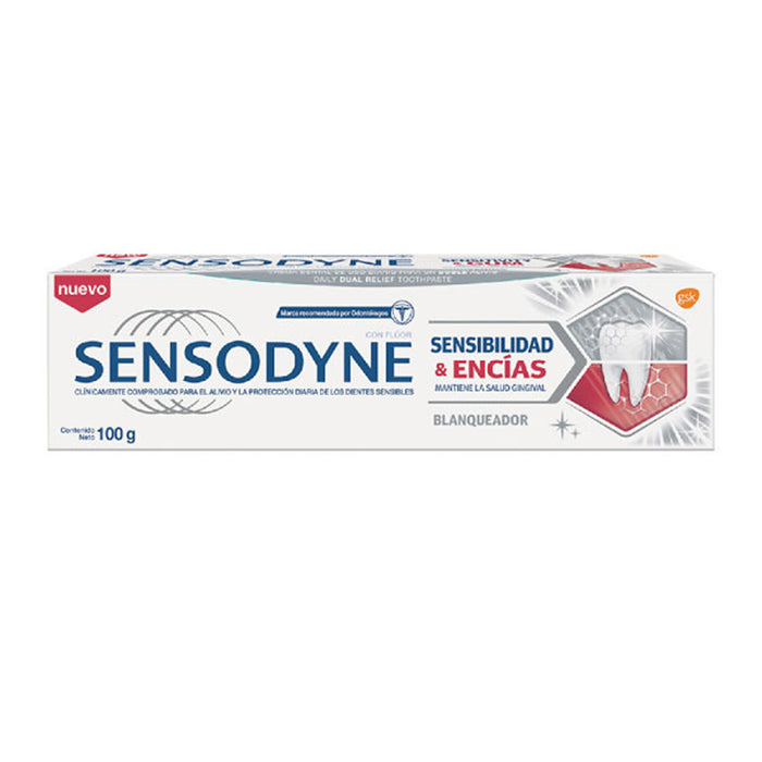Pasta dental Sensodyne Sensibilidad & Encías blanqueador 100gr