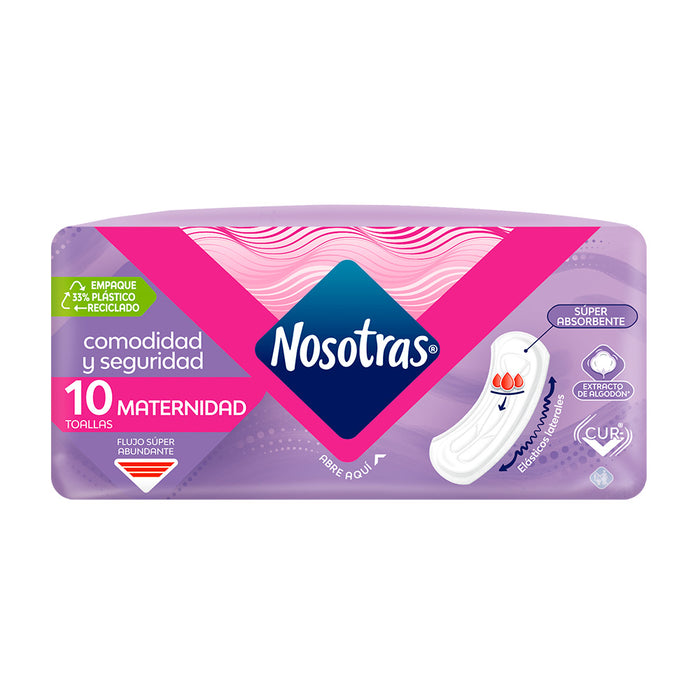 Toalla higiénica Nosotras Maternidad 10unds.