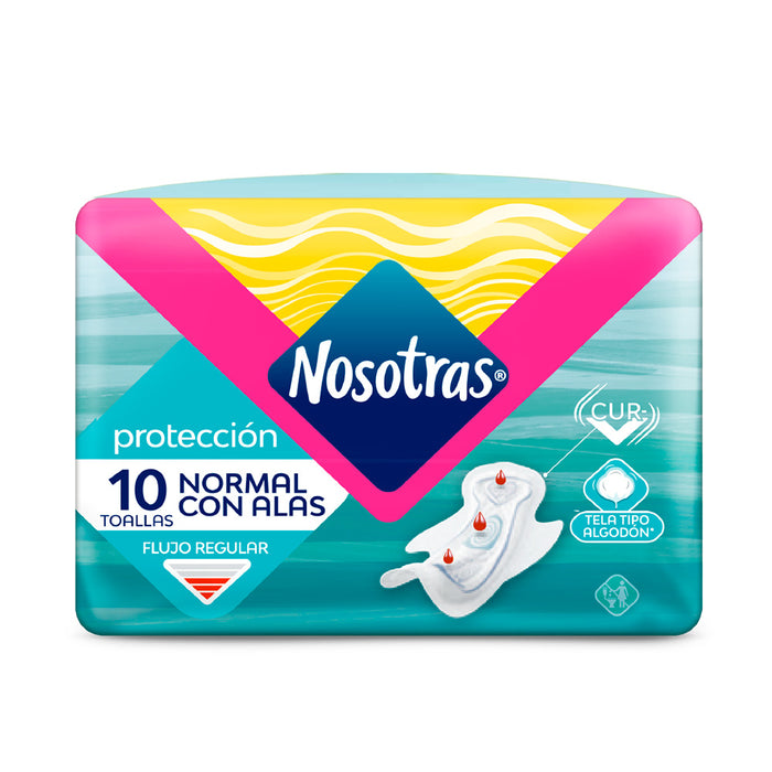 Toalla higiénica Nosotras Normal con Alas 10unds.