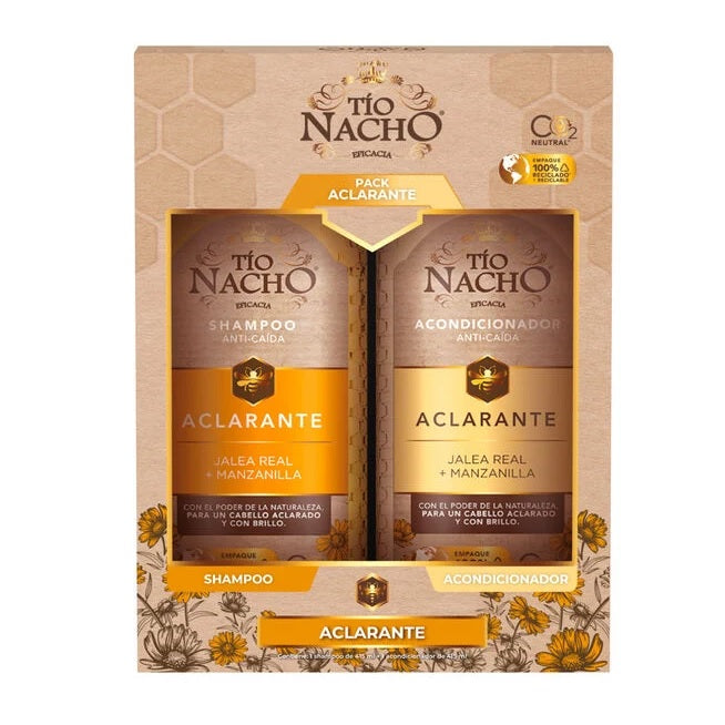 Pack Tío Nacho Aclarante shampoo + acondicionador 415ml