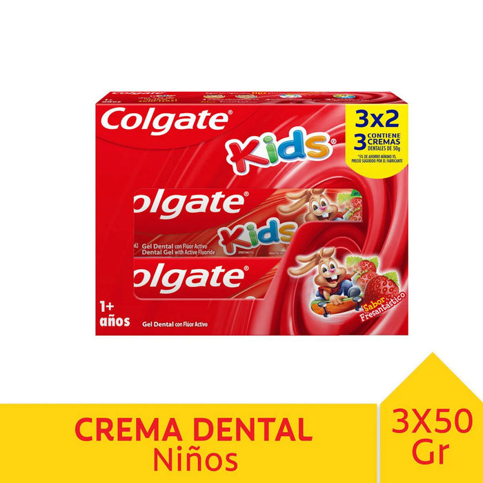 Pasta dental Colgate Kid 3x2 Fresa 50grs.